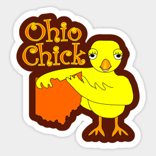 Ohio Chick Text Sticker